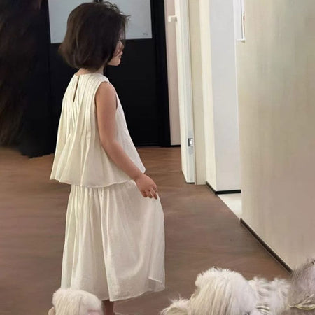 Girls Off-Shoulder Ruffle Skirt Summer Set – Baby & Children's Outfits – Image 2