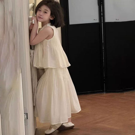 Girls Off-Shoulder Ruffle Skirt Summer Set – Baby & Children's Outfits – Image 3