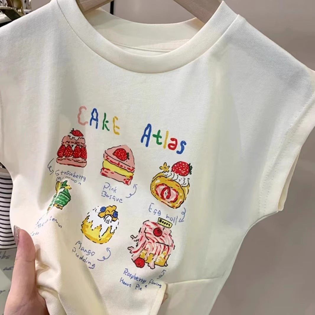 Girls Cartoon Striped Pants Summer Set – Baby & Children's Outfits – Image 3