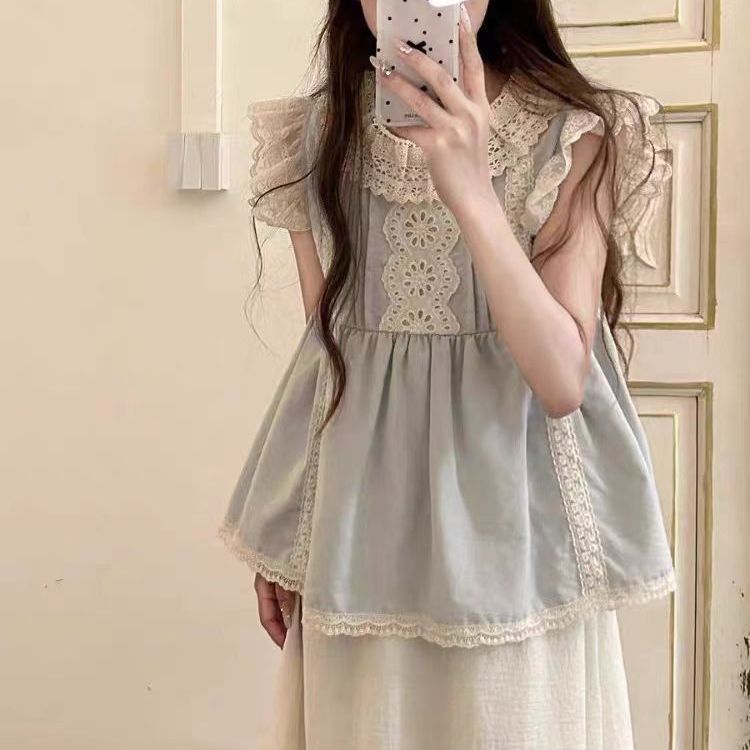 Girls Korean Flutter Sleeve Skirt Summer Set – Baby & Children's Outfits – Image 3