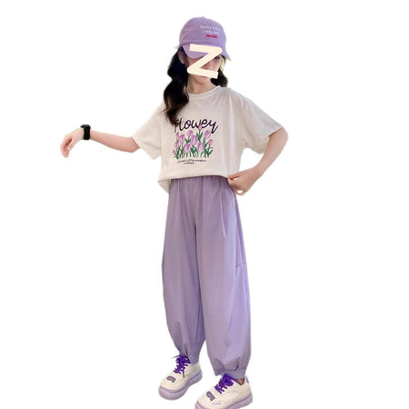Girls Floral Pants Summer Two-Piece Set – Baby & Children's Outfits – Image 5