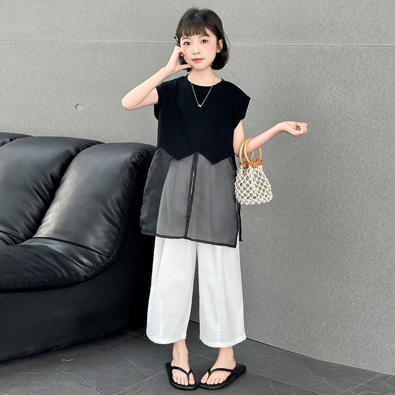 Girls Mesh Top Pants Summer Two-Piece Set – Baby & Children's Outfits – Image 4