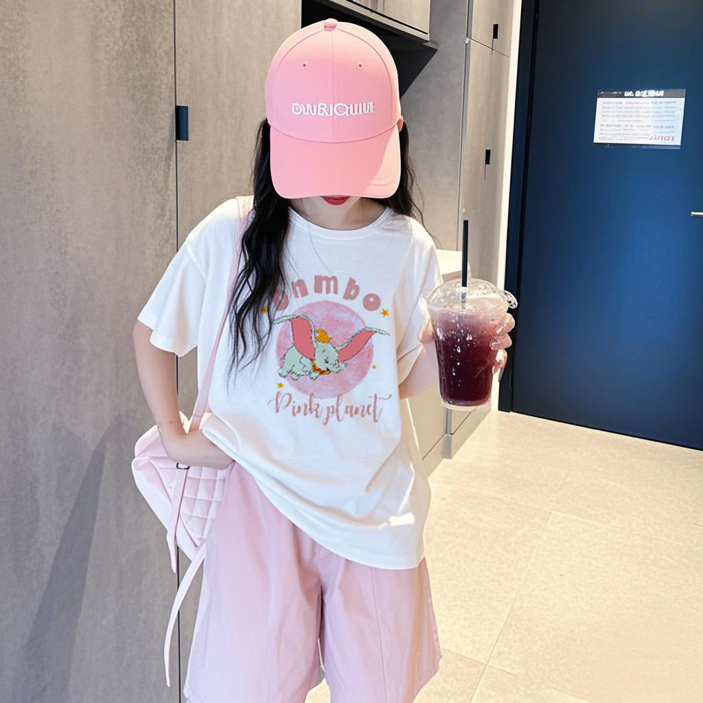 Girls Cartoon Sports Shorts Summer Set – Baby & Children's Outfits – Image 3