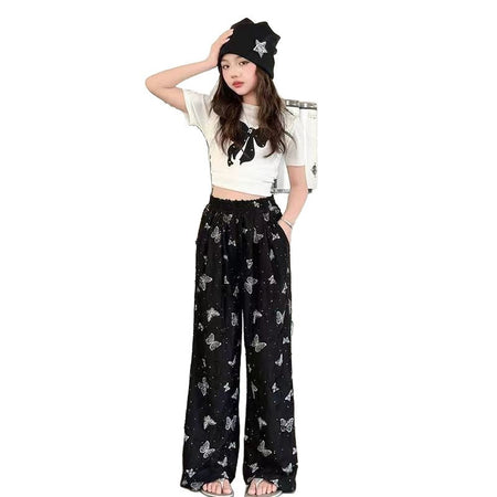Girls Bowknot Pants Summer Two-Piece Set – Baby & Children's Outfits – Image 5