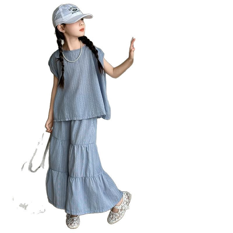 Girls Solid Sleeveless Pants Summer Set – Baby & Children's Outfits – Image 5