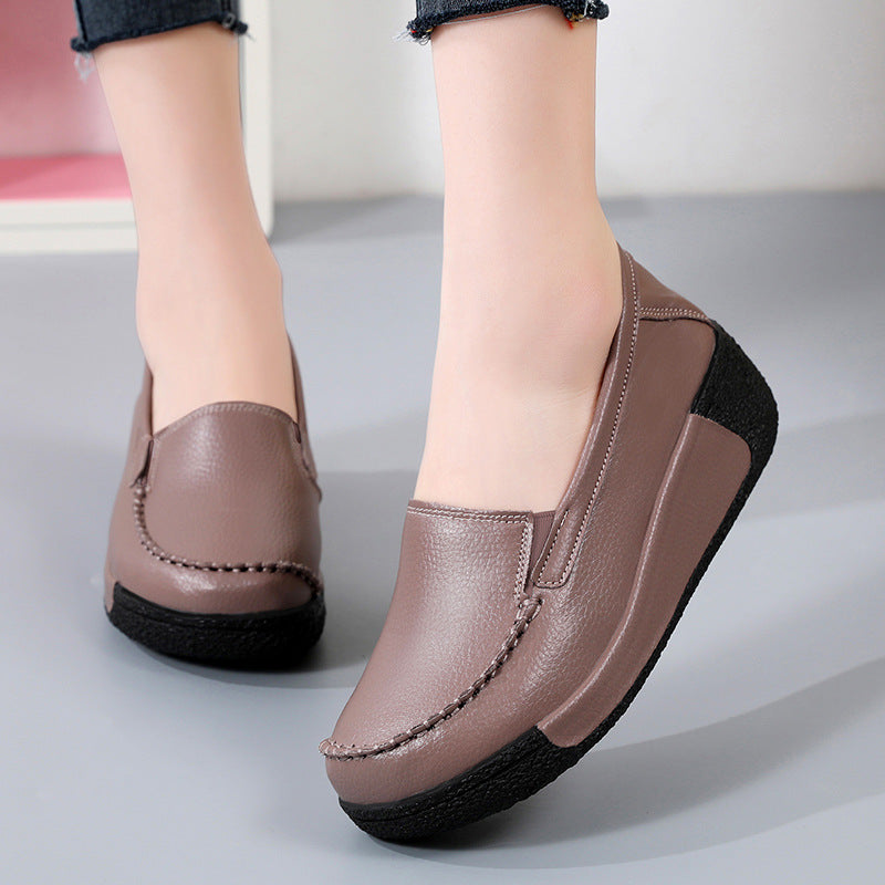 Women Thick Sole Retro Rocking Mom Shoes