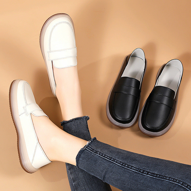 Women Leather Soft Sole Casual Loafers