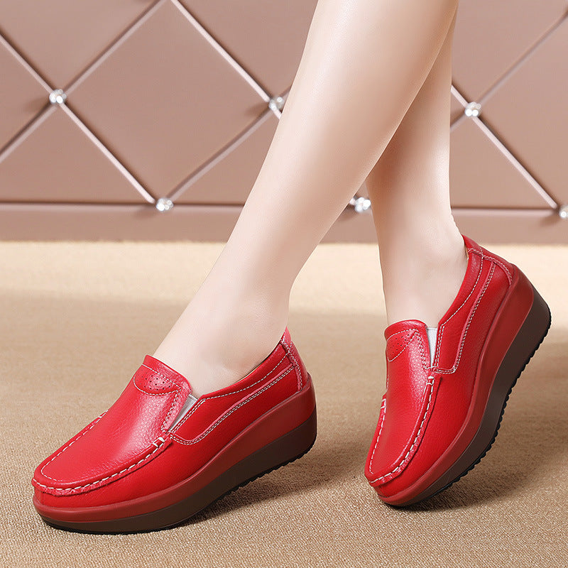 Women Korean Thick Sole Slip-On Sneakers