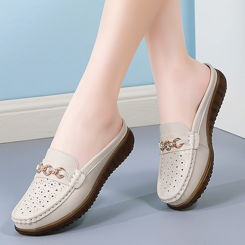Genuine Leather Non-Slip Casual Slippers