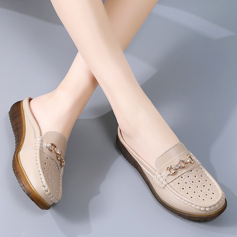 Genuine Leather Non-Slip Casual Slippers