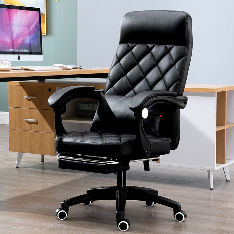 The Artisan Executive – Leather Art Office Chair | Reclining Swivel & Study Seat