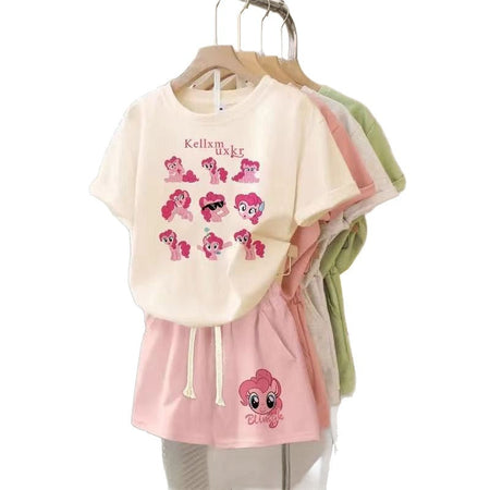 Girls Cartoon Sports Shorts Summer Set – Baby & Children's Outfits – Image 5