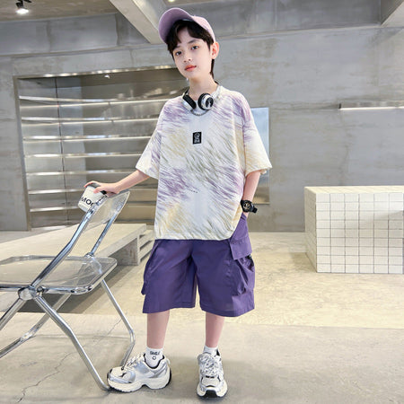 Boys Colorful Sports Shorts Summer Set – Baby & Children's Outfits – Image 1