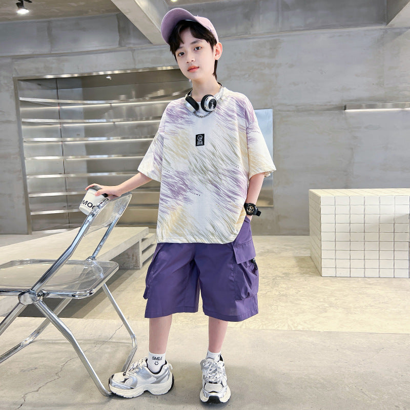 Boys Colorful Sports Shorts Summer Set – Baby & Children's Outfits – Image 1