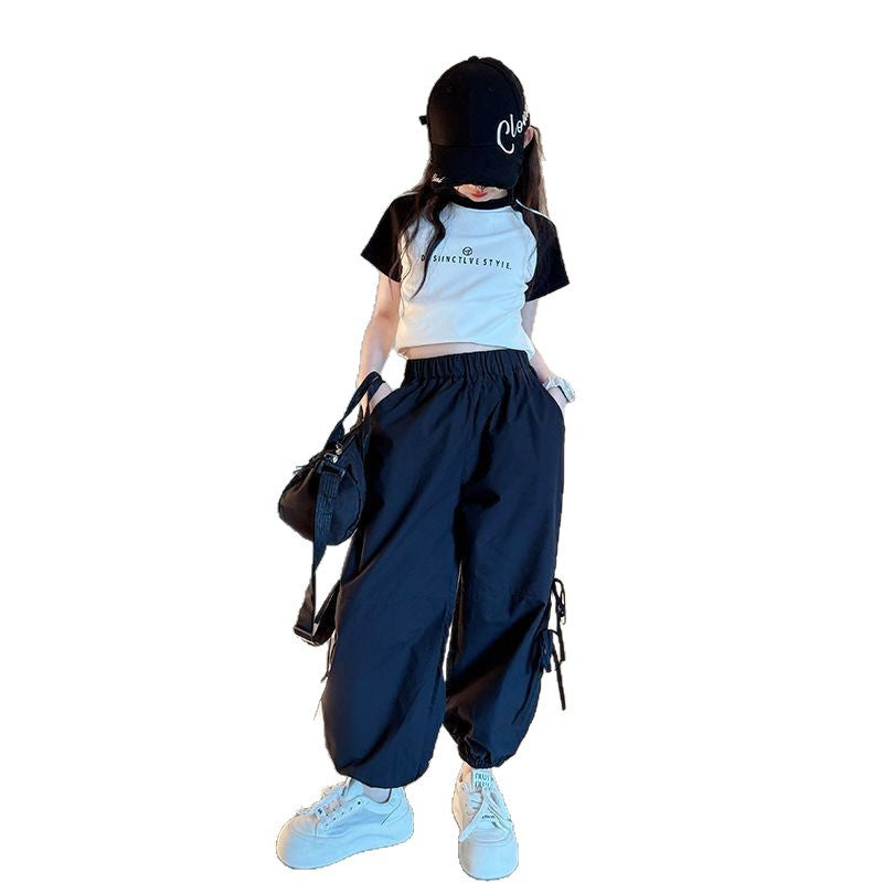 Girls Raglan Letter Pants Summer Set – Baby & Children's Outfits – Image 5