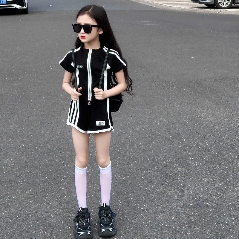 Girls Striped Shorts Summer Two-Piece Set – Baby & Children's Outfits – Image 2
