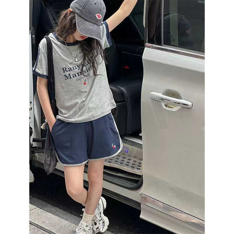 Girls Letter Shorts Summer Two-Piece Set – Baby & Children's Outfits – Image 1