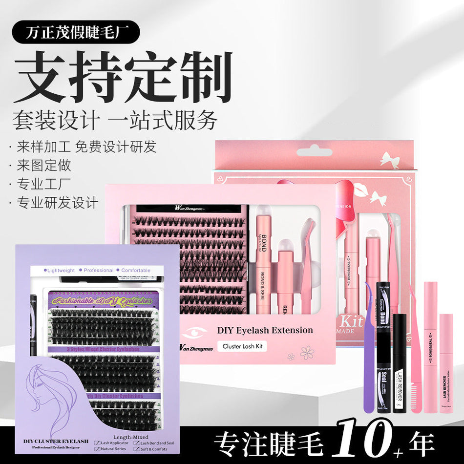 DIY Cluster False Eyelashes Set – Gift Box & Glue