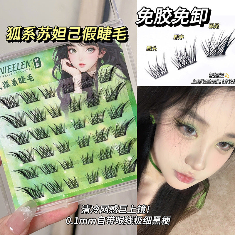 Fox Style Glue-Free Eyelashes – Curly & Natural Look