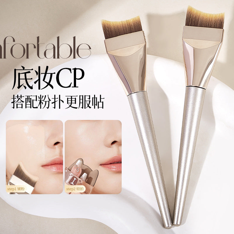 Seamless Crescent Foundation Brush – Soft & Pro Tool