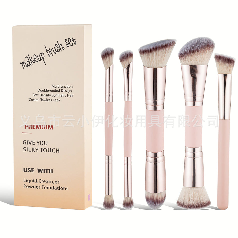 Double-Headed Makeup Brush Set – Soft Foundation Tool