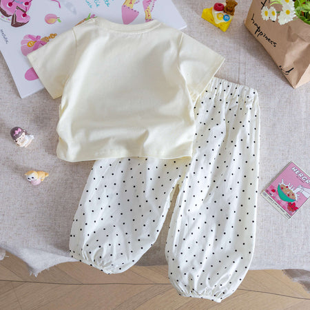 Girls Summer Cartoon Set – Anti-Mosquito Two-Piece – Outfit Sets – Image 2