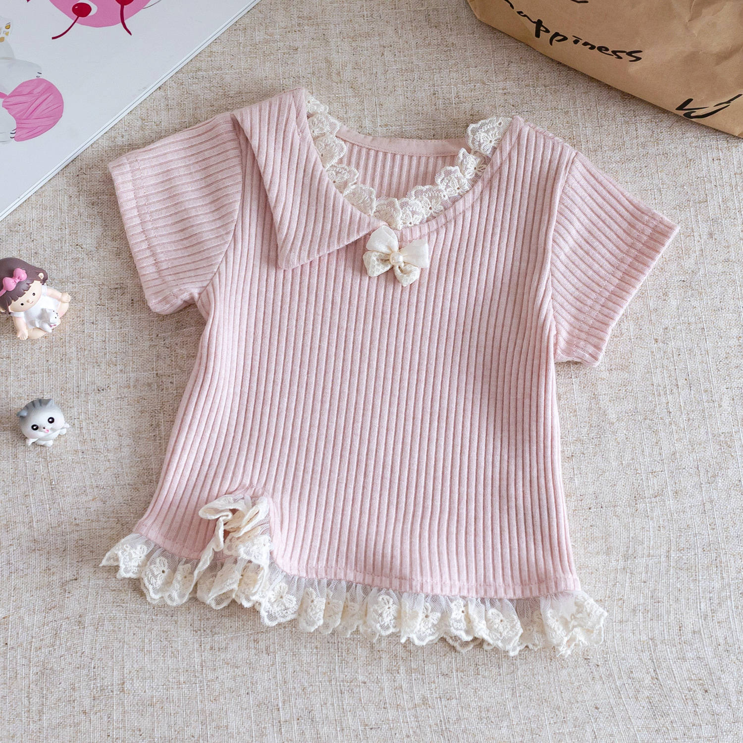 Girls Cute Summer Set – Korean Style Cartoon Outfit – Outfit Sets – Image 2