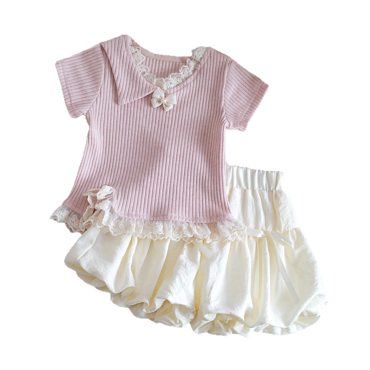Girls Cute Summer Set – Korean Style Cartoon Outfit – Outfit Sets – Image 5