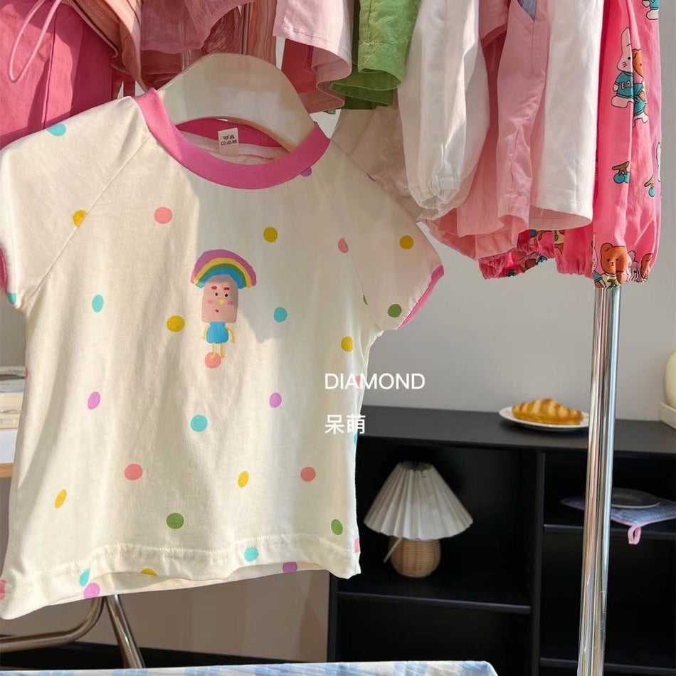 Girls Polka Dot Summer Set – Cute Korean Two-Piece – Outfit Sets – Image 2