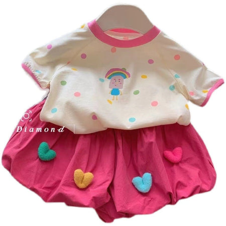 Girls Polka Dot Summer Set – Cute Korean Two-Piece – Outfit Sets – Image 5