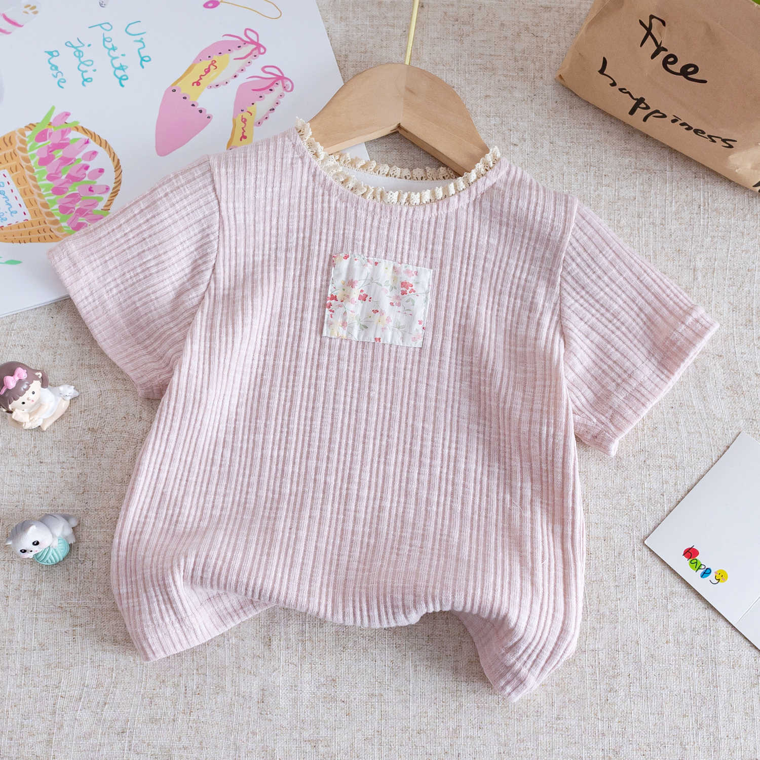 Baby Girl Floral Summer Set – Korean Style Two-Piece – Outfit Sets – Image 3