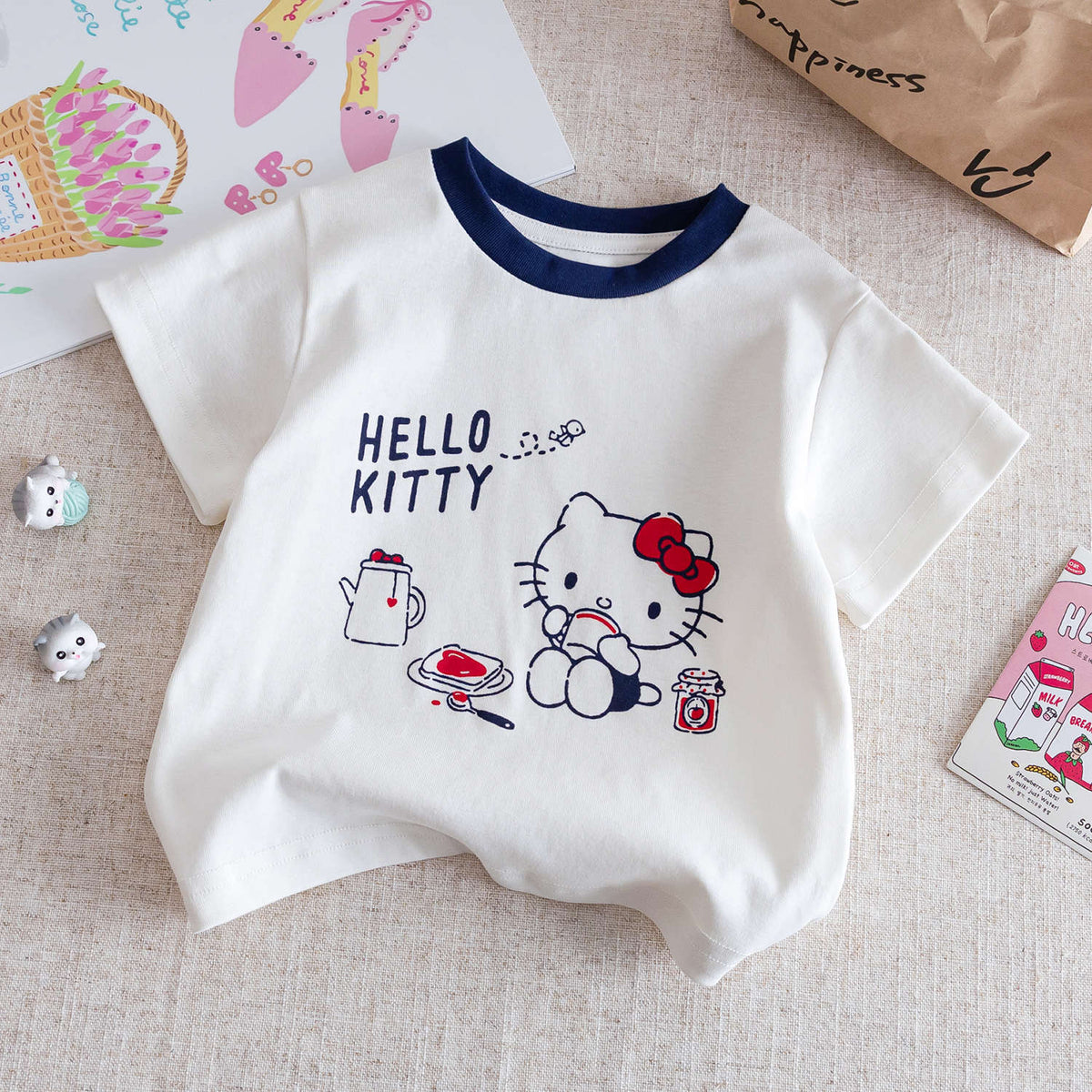 Baby Girl KT Cat Summer Set – Cute Polka Dot Outfit – Outfit Sets – Image 3
