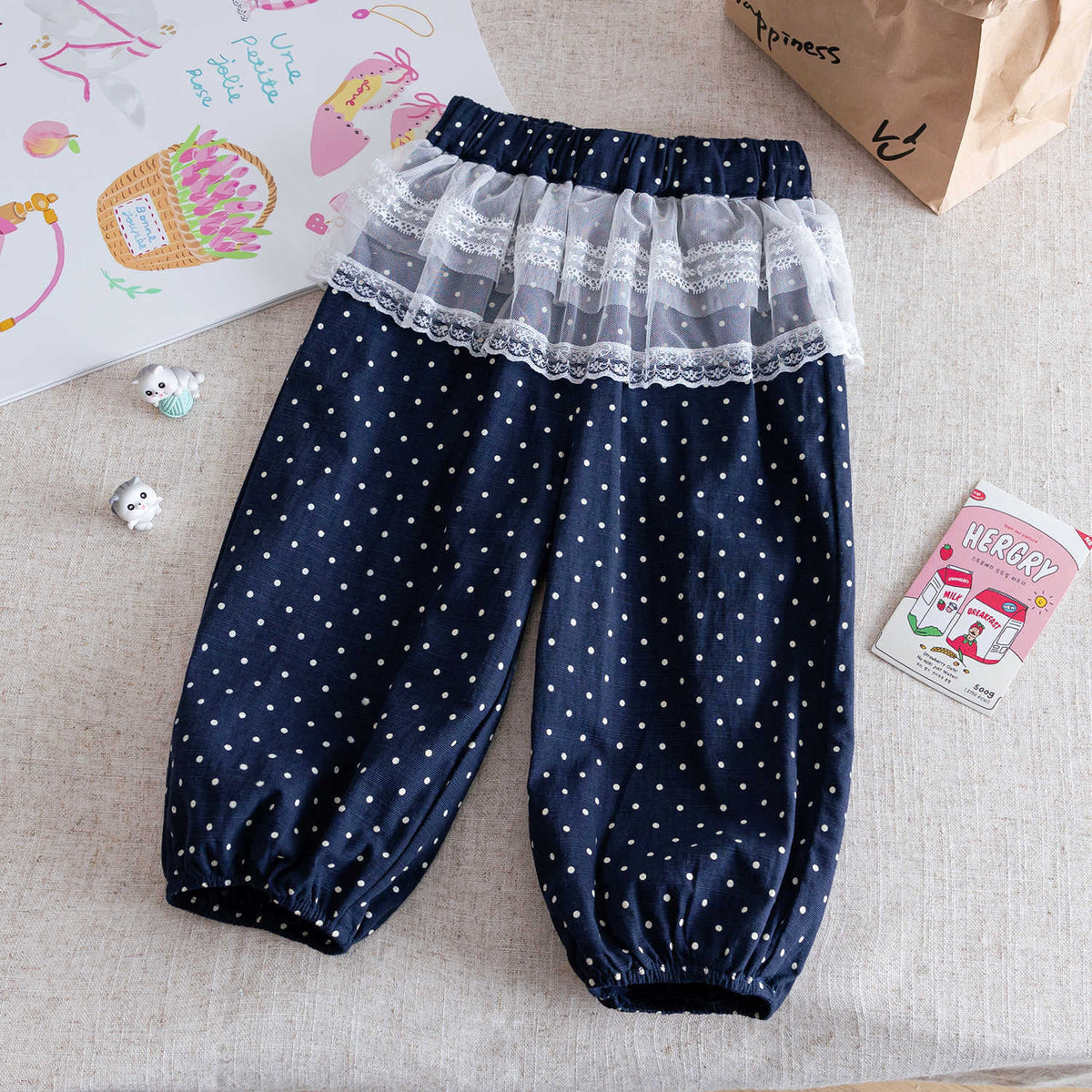 Baby Girl KT Cat Summer Set – Cute Polka Dot Outfit – Outfit Sets – Image 4