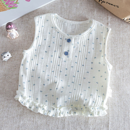 Baby Girl Floral Vest Set – Denim Two-Piece Outfit – Outfit Sets – Image 3