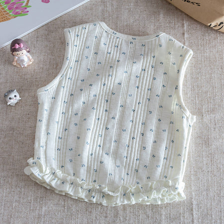 Baby Girl Floral Vest Set – Denim Two-Piece Outfit – Outfit Sets – Image 4