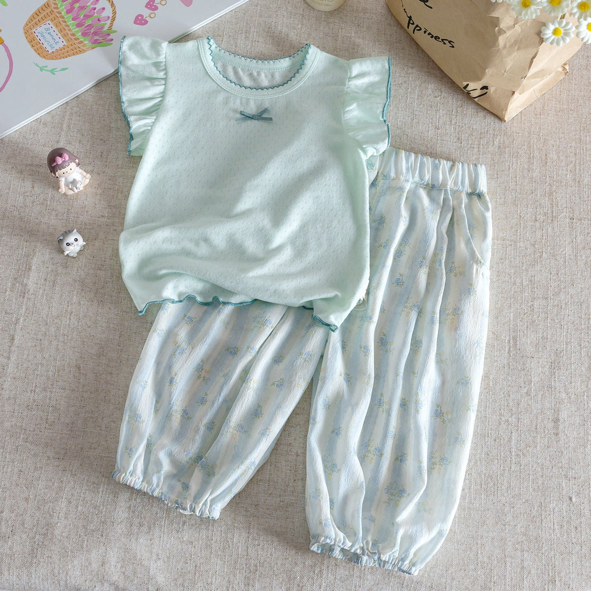 Girls Cute Korean Summer Set – Fashion Two-Piece – Outfit Sets – Image 1
