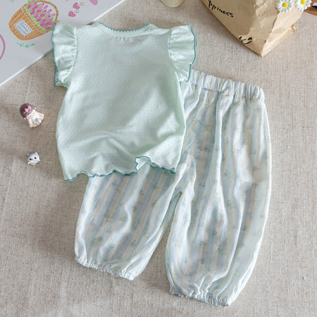 Girls Cute Korean Summer Set – Fashion Two-Piece – Outfit Sets – Image 2