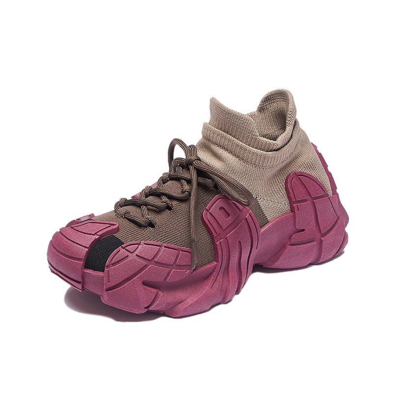 Korean Fly-Knit Sneakers Women 2026 Running