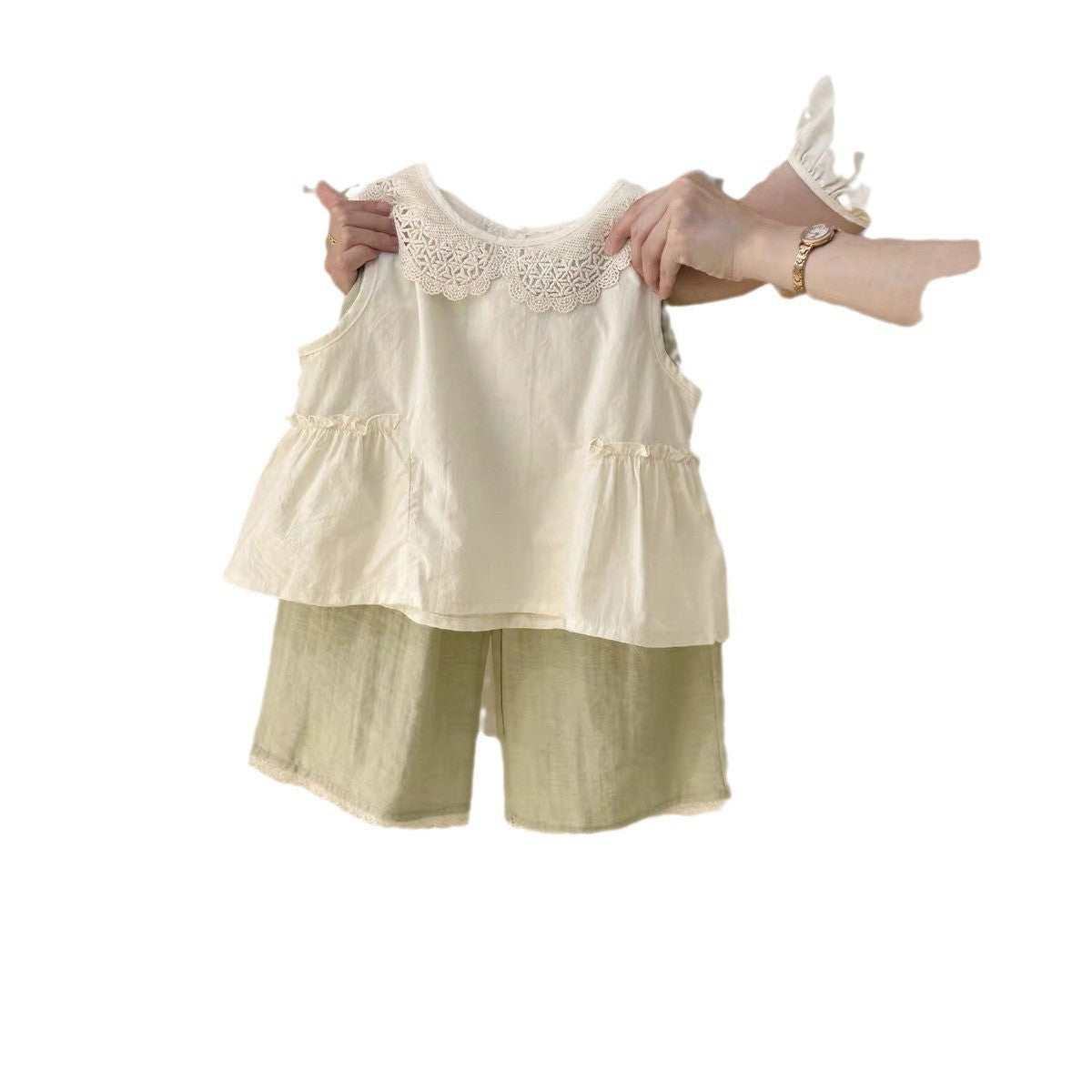 Girls Suspender Vest Set – Cute Summer Two-Piece – Outfit Sets – Image 5