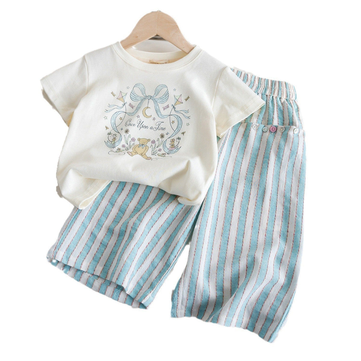 Girls Striped Pants Set – Casual Summer Outfit – Outfit Sets – Image 5