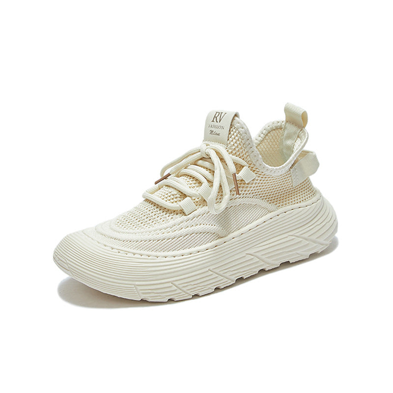 Korean Fly Woven Sneakers Women 2025 Summer