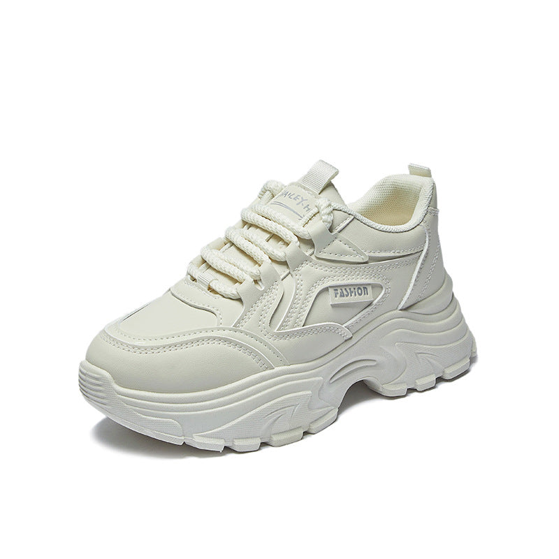 Korean Dad Shoes Women 2026 Thick Sole Sneakers