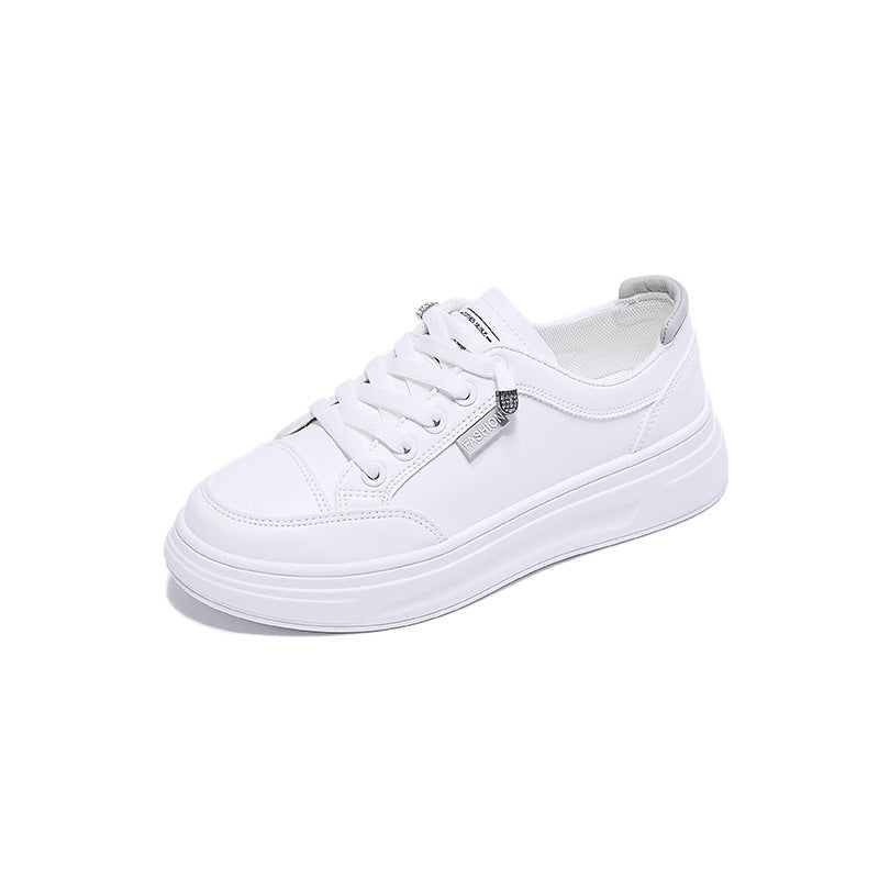 Korean White Platform Sneakers Women 2026