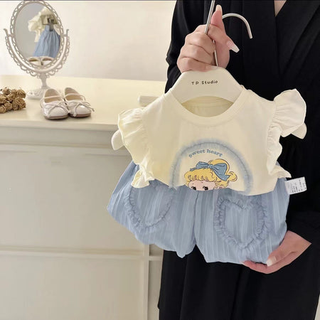 Baby Girls Summer Cartoon Outfit Set 2026 – Baby & Children's Outfits – Image 1