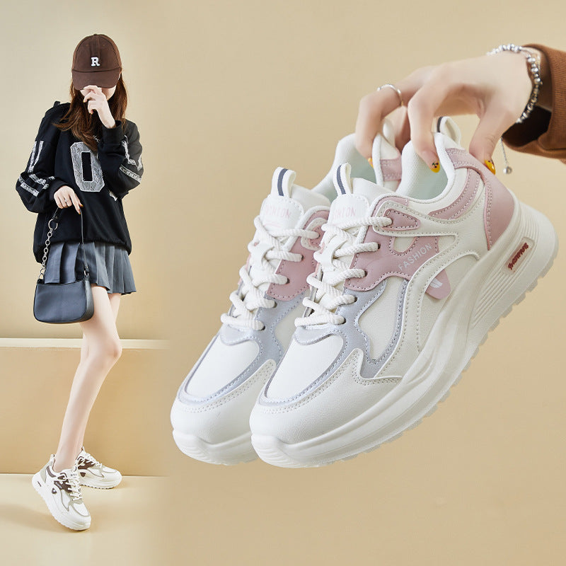 Korean Chunky Sneakers Women 2026 Platform Shoes