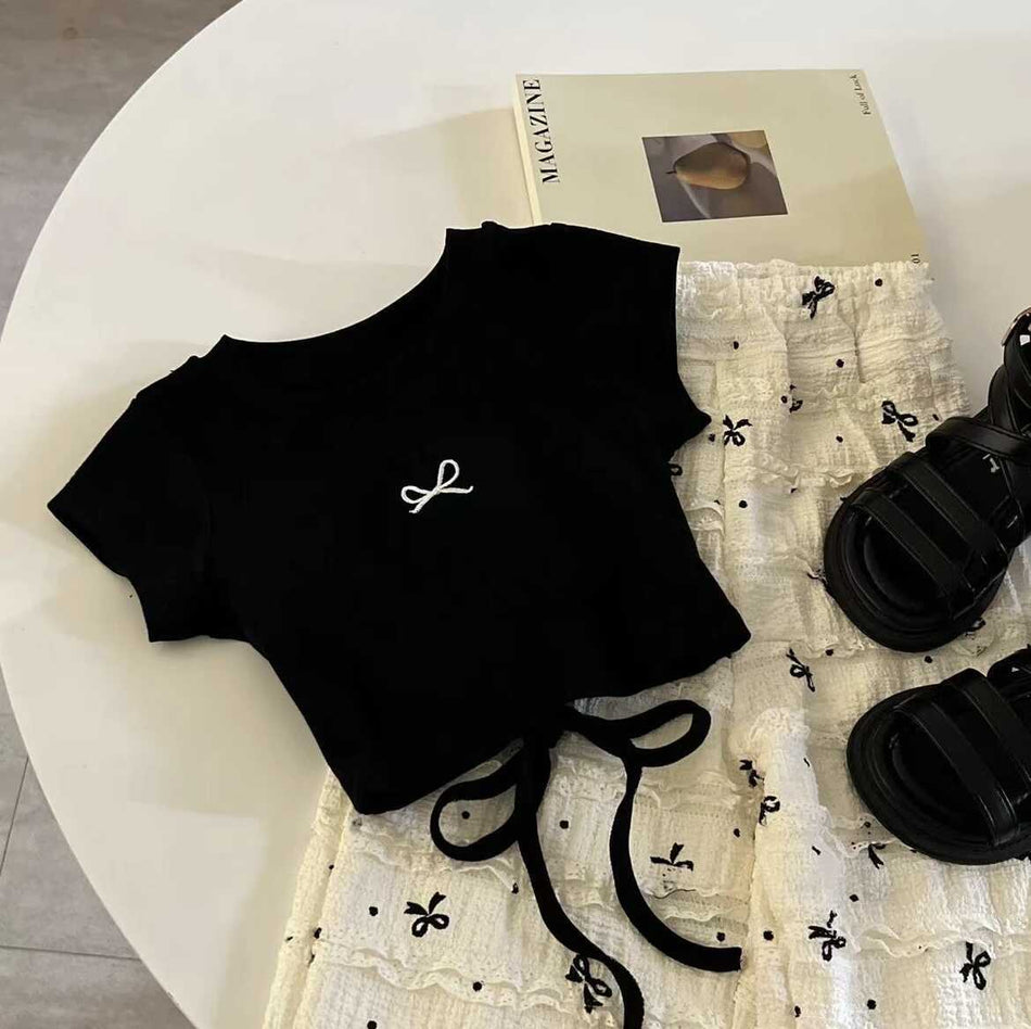 Baby Girls Korean Summer Bow Backless Outfit Set 2026 – Baby & Children's Outfits – Image 2