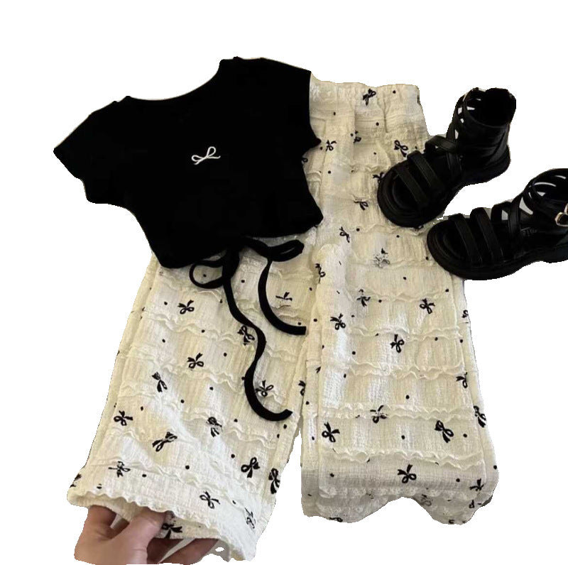 Baby Girls Korean Summer Bow Backless Outfit Set 2026 – Baby & Children's Outfits – Image 5