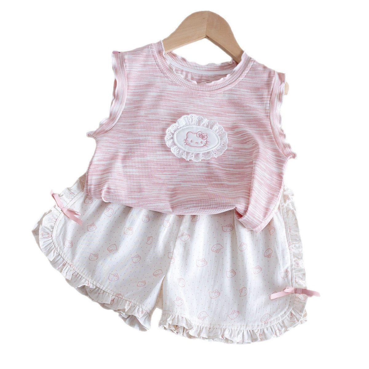 Girls Summer Lace Vest Top & Printed Shorts Set – Baby & Children's Outfits – Image 5