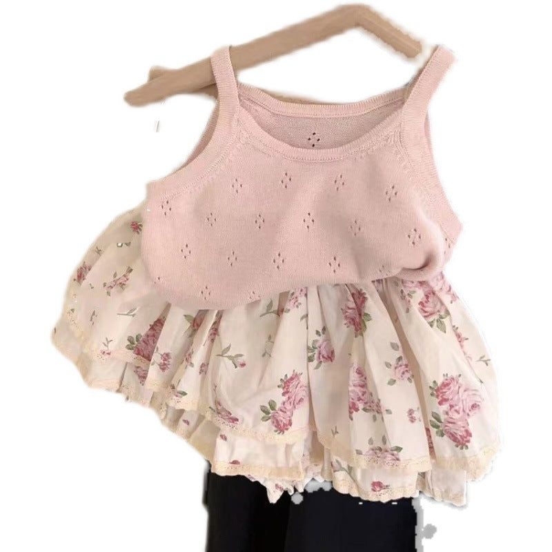 Baby Girls Rose Bud Suspender Shorts Set – Baby & Children's Outfits – Image 5