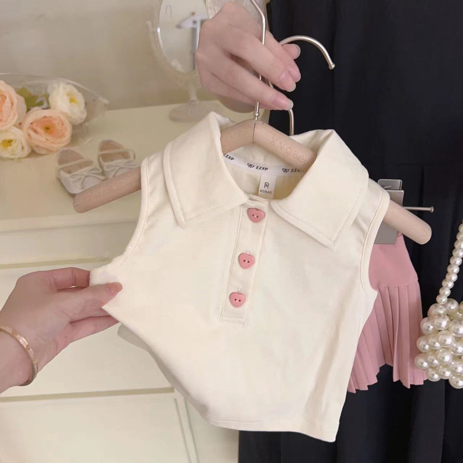 Baby Girls Polo Vest & Pleated Skirt Set – Baby & Children's Outfits – Image 2